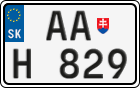License plate of Slovakia, Oldtimers