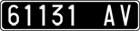 License plate of Italy, Cars (1927 year series)