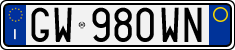 License plate of Italy, Cars (1994 year series)
