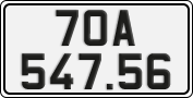 License plate of Vietnam, Cars