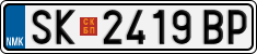 License plate of North Macedonia, Regular plates (2012)