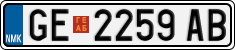 License plate of North Macedonia, Regular plates (2012)