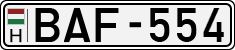 license plates of Hungary, Cars (1990)