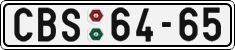License plate of the Czech Republic, Cars (1960)