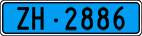License plate of Switzerland, Work and fire vehicles (blue)