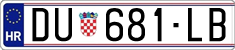 License plate of Croatia, Regular plates