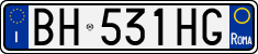 License plate of Italy, Cars (1994 year series)