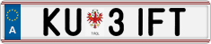 License plate of Austria, Regular plates