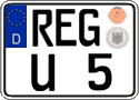 German license plate, Regular plates