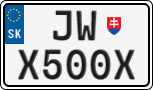 License plate of Slovakia, Vanity Plates