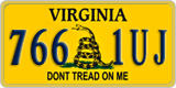 Virginia, Specialty plates (123 4AB)