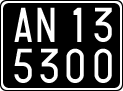 License plate of Italy, Cars (1927 year series)