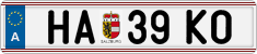 License plate of Austria, Regular plates