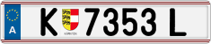 License plate of Austria, Regular plates