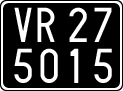 License plate of Italy, Cars (1927 year series)