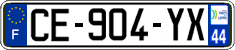 French license plate, SIV (ordinary)