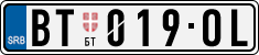 License plate of Serbia, Cars