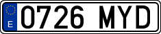 License plates of Spain, Ordinary (2000)