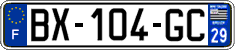 French license plate, SIV (ordinary)