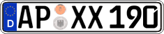 German license plate, Regular plates
