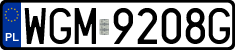 License plates of Poland, Regular car plates