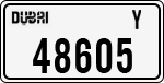 License plate of the UAE, Dubai, Cars