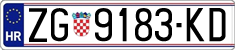 License plate of Croatia, Regular plates