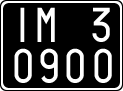 License plate of Italy, Cars (1927 year series)