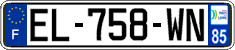 French license plate, SIV (ordinary)