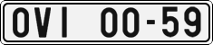 License plate of the Czech Republic, Cars (1960)