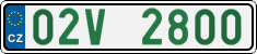 License plate of the Czech Republic, Oldtimers (2001)