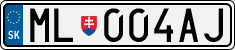 License plate of Slovakia, Cars