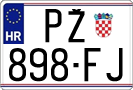 License plate of Croatia, Regular plates