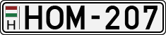 license plates of Hungary, Cars (1990)