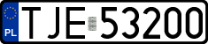 License plates of Poland, Regular car plates
