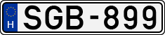 license plates of Hungary, Cars (1990)