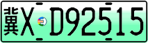 License plate of China, Electric vehicles
