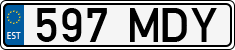 License plate of Estonia, Regular car plates