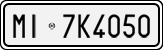 License plate of Italy, Cars (1927 year series)
