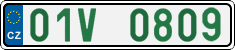 License plate of the Czech Republic, Oldtimers (2001)