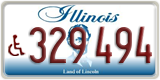 Illinois, Vehicles for disabled persons (123 456)