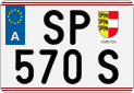 License plate of Austria, Regular plates