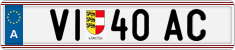 License plate of Austria, Regular plates