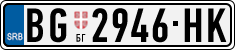 License plate of Serbia, Cars