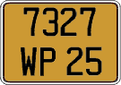 French license plate, FNI