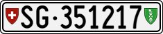 License plate of Switzerland, Cars