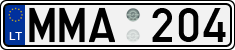 License plate of Lithuania, Cars