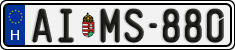 license plates of Hungary, Regular plates (2022)