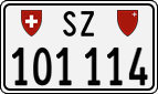 License plate of Switzerland, Cars