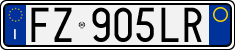 License plate of Italy, Cars (1994 year series)